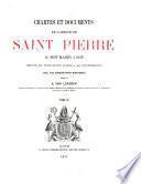 Chartes et documents de l'abbaye de Saint Pierre