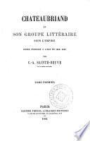 Chateaubriand et son groupe littéraire sous l'Empire