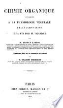 Chimie organique appliquée à la physiologie végétale et à l'agriculture