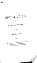 Choix d'opuscules philosophiques, historiques, politiques et littéraires: sér. Le roi Cobden. Lettres sur les Anglais qui ont écrit en franc̜ais. Discours sur l'histoire de la philosophie. Moyen facile et économique d'être bienfaisant, proposé aux jeunes gens, et suivi de Pensées diverses. Lettre à M. Ernst Münch, bibliothécaire à La Haye