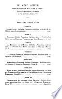 Choix de ballades françaises