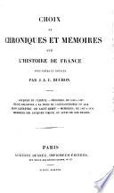 Choix de chroniques et mémoires sur l'histoire de France, 6