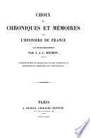 Choix de chroniques et mémoires sur l'histoire