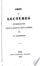 Choix de lectures intéressantes pour le coeur et pour l'esprit