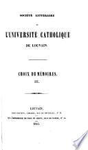 Choix de mémoires