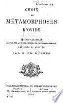 Choix de métamorphoses d'Ovide
