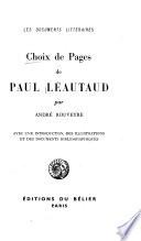 Choix de pages de Paul Léautaud