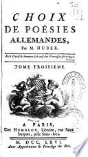 Choix de poésies allemandes