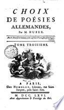Choix de poésies allemandes, par m. Huber. Tome premier [-quatrième]