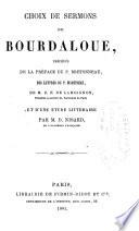 Choix de sermons de Bourdaloue