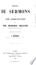 Choix de sermons et de discours de Son Eminence Macaire, archevêque de Lithuanie et de Wilna