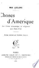 ... Choses d'Amérique