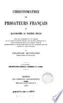 Chrestomathie des prosateurs français du quatorzième au seizième siècle, avec une grammaire [&c.] par C. Monnard