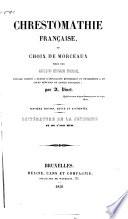 Chrestomathie française, ou choix de morceaux tirés des meilleurs écrivains français