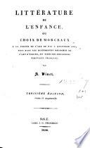 Chrestomathie française ou choix de morceaux tirés des meilleurs écrivains français