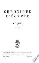 Chronique d'Égypte