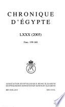 Chronique d'Égypte
