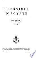 Chronique d'Égypte