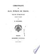 Chronique de Jean, évêque de Nikiou