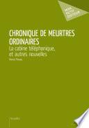 Chronique de meurtres ordinaires