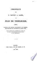 Chronique de S. Bavon à Gand