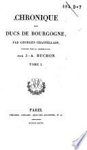 Chronique des ducs de Bourgogne