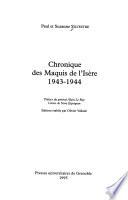 Chronique des maquis de l'Isère