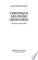 Chronique des peurs ordinaires