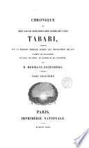 Chronique, tr. sur la version pers. d'Abou-'Alî Mo'hammed Bel'amî par H. Zotenberg