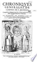 Chroniques générales de l'Ordre de S. Benoist