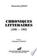 Chroniques litteraires (1990-1993)