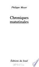 Chroniques matutinales