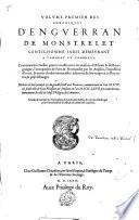 Chroniqves d'Engverran de Monstrelet, gentil-homme iadis demevrant a Cambray en Cambresis