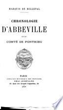 Chronologie d'Abbeville et du comté de Ponthieu