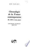Chronologie de la France contemporaine