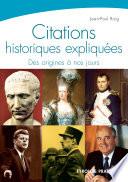 Citations historiques expliquées