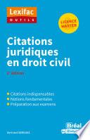 Citations juridiques en droit civil - Licence, Master