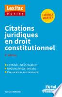 Citations juridiques en droit constitutionnel - Licence, Master