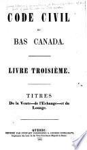 Civil code of Lower Canada