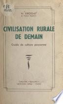 Civilisation rurale de demain