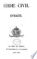 Code civil d'Haïti