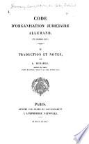 Code d'organisation judiciaire allemand