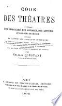 Code des théâtres à l'usage des directeurs