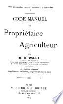 Code manuel du propriétaire agriculteur