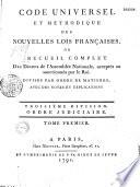 Code universel et méthodique des nouvelles lois françaises