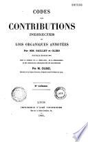 Codes des contributions indirectes ou lois organiques