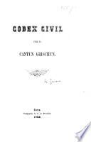 Codex Civil per il Cantun Grischun