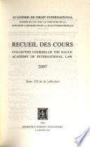 Collected courses of the Hague Academy of International Law
