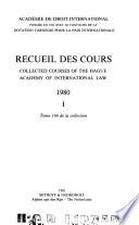 Collected courses of the Hague Academy of International Law