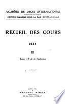 Collected courses of the Hague Academy of International Law